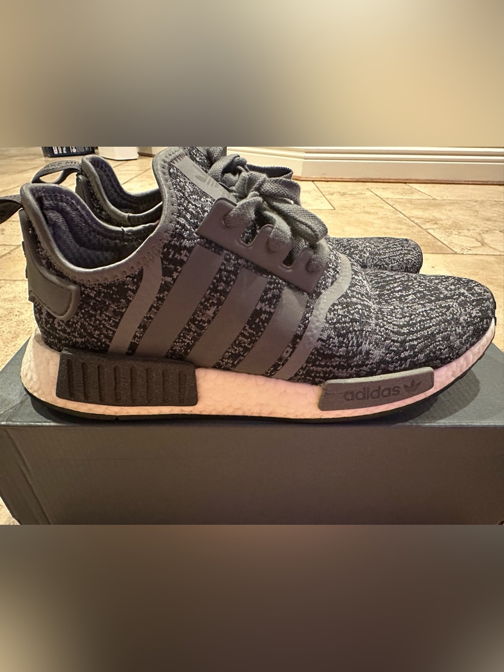 adidas NMD_R1 Primeknit – Black/Gray – Size 9.5